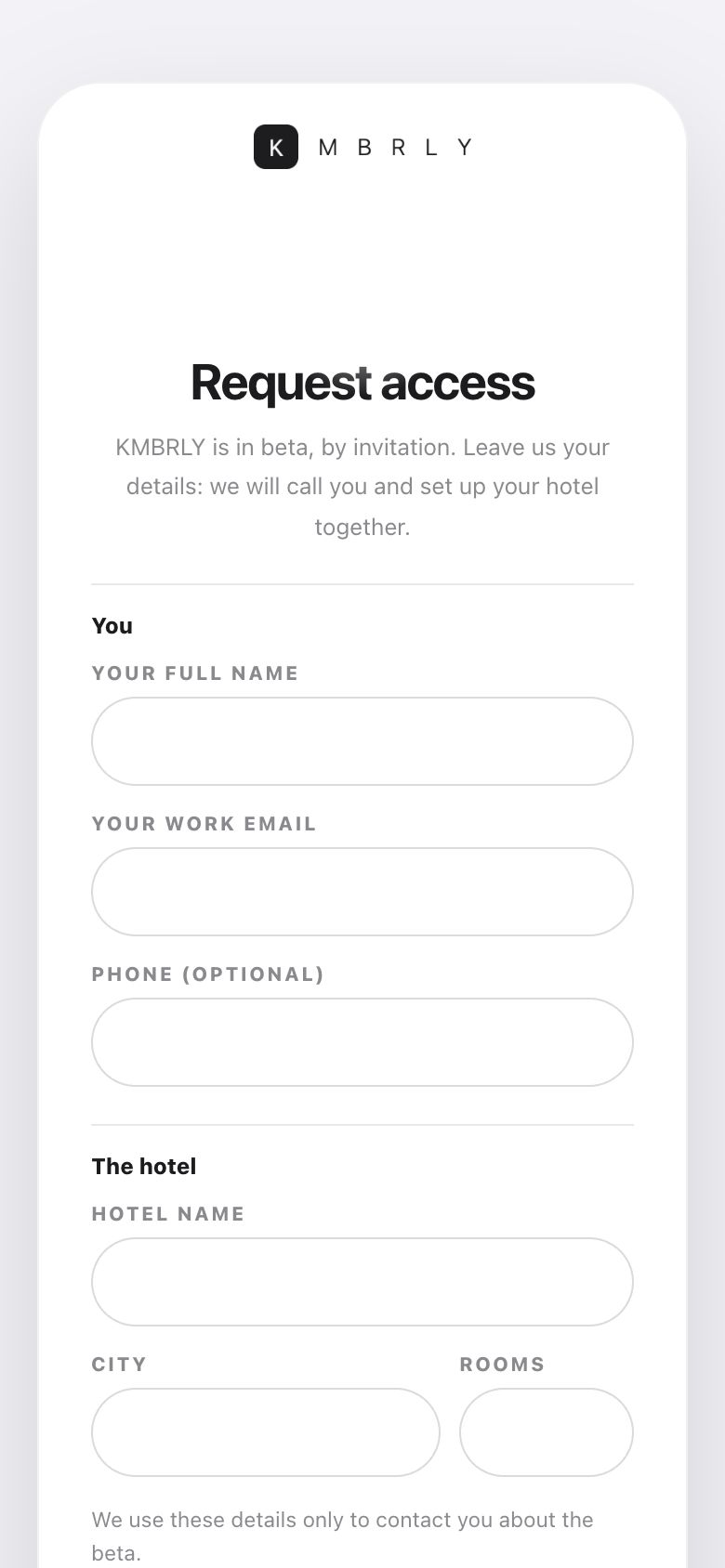 Register your hotel — You